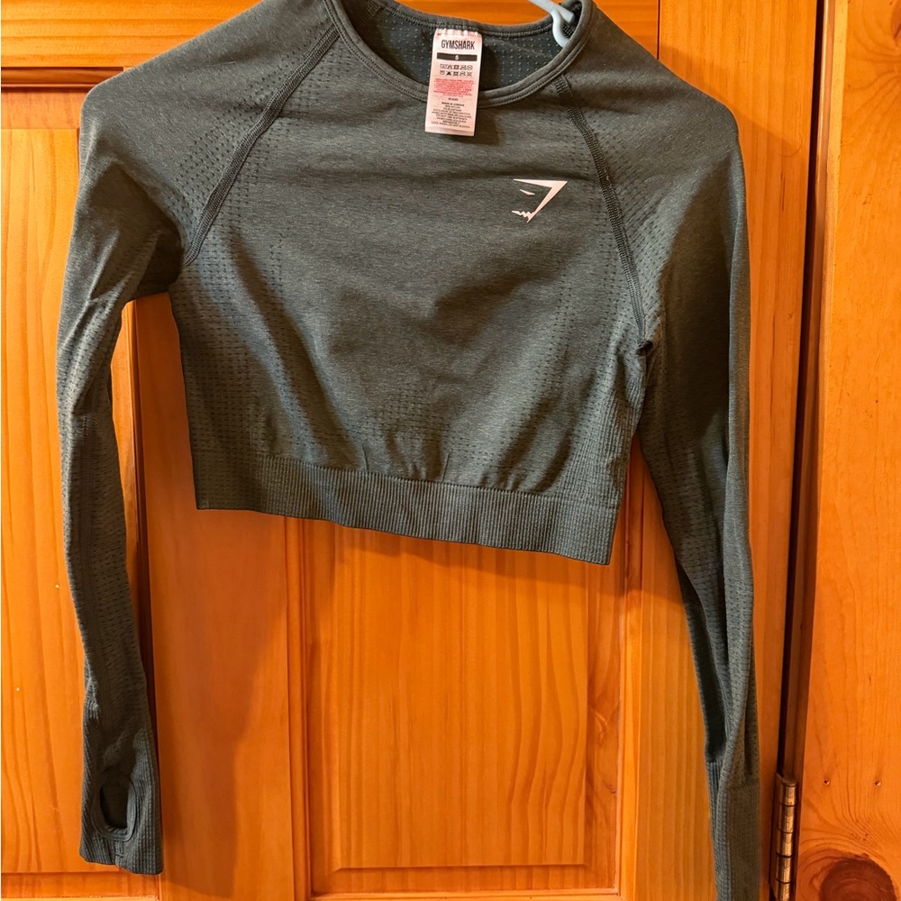 Gymshark Women's Dark Green Crop